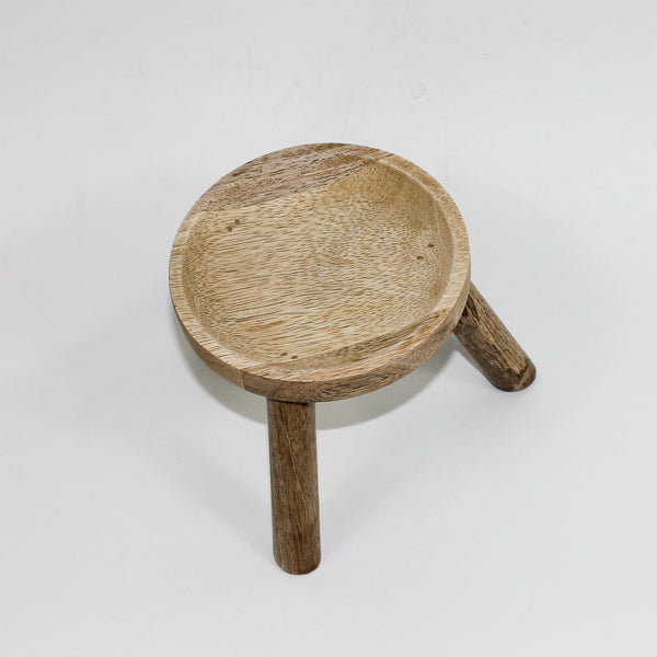 Decorative Wooden pot stand Ø12cm H22cm
