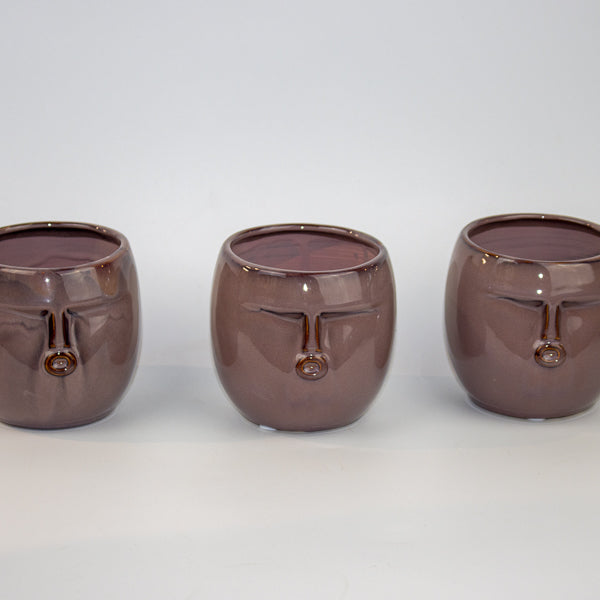 Purple Face Pot Ø11.5 x 9.5cm