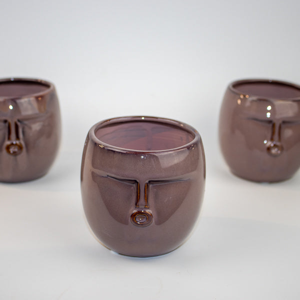 Purple Face Pot Ø11.5 x 9.5cm
