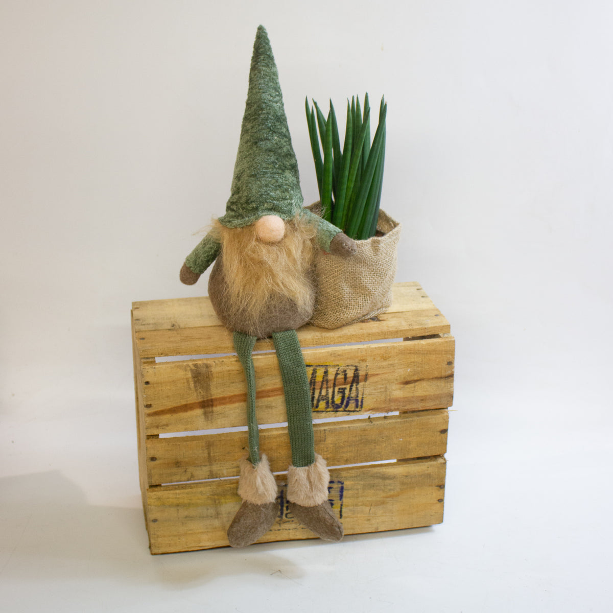 Green Gonk Plant Holder – Festive Christmas Decoration