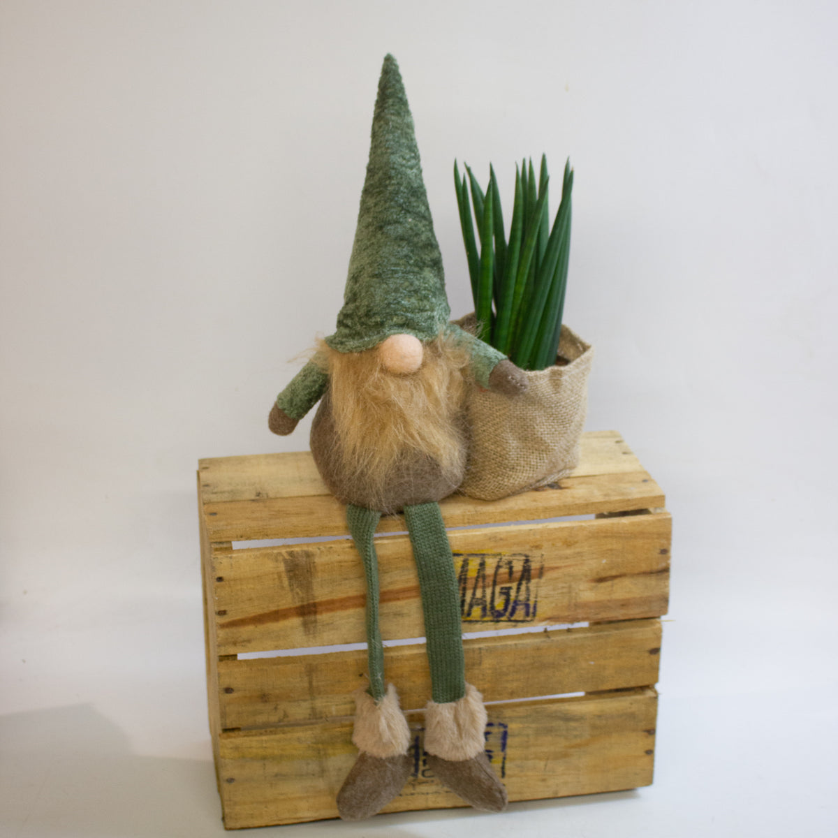 Green Gonk Plant Holder – Festive Christmas Decoration