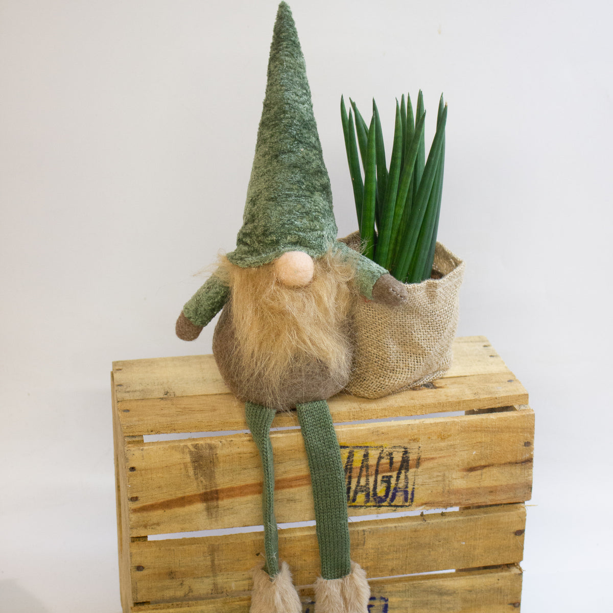 Green Gonk Plant Holder – Festive Christmas Decoration