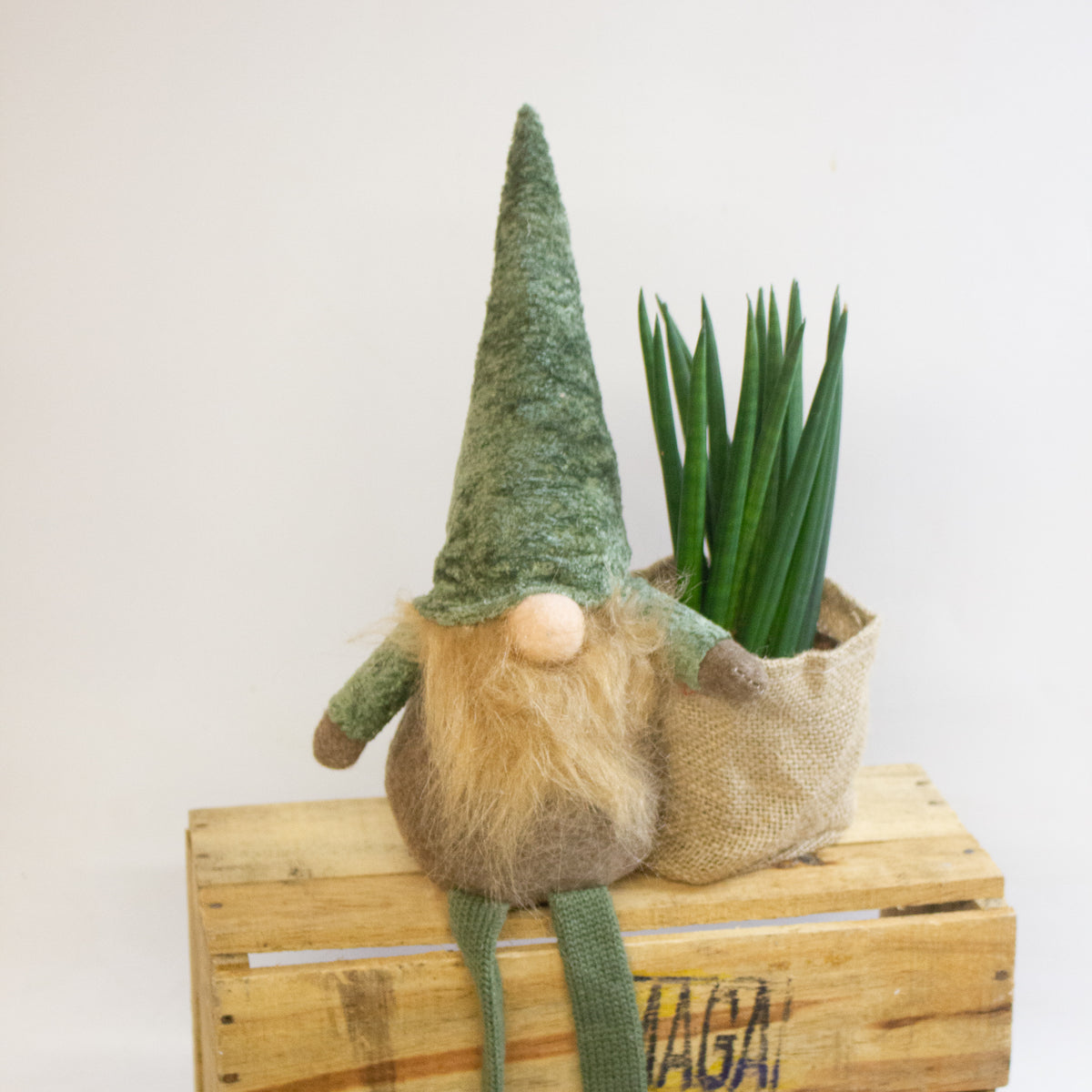 Green Gonk Plant Holder – Festive Christmas Decoration