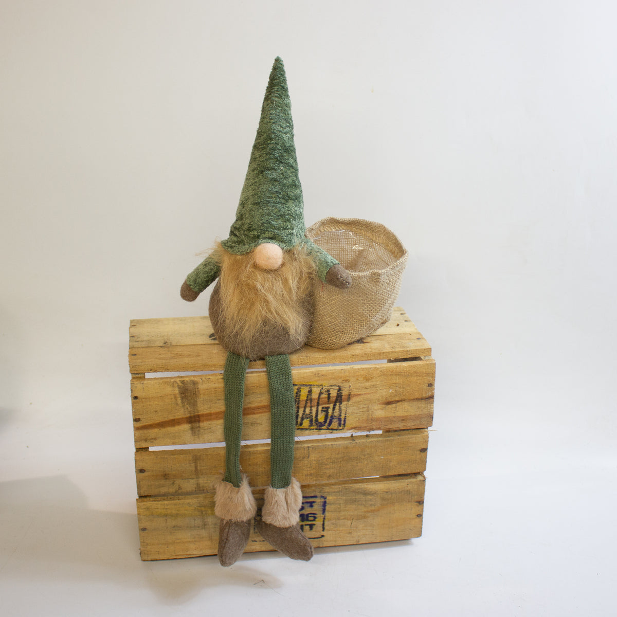 Green Gonk Plant Holder – Festive Christmas Decoration