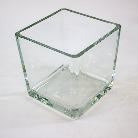 Sandy - Glass Cube planter Ø14 H14cm