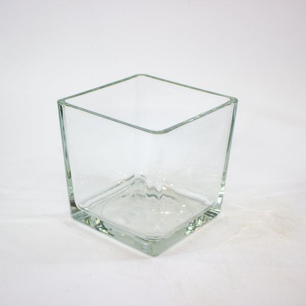 Sandy - Glass Cube planter Ø14 H14cm