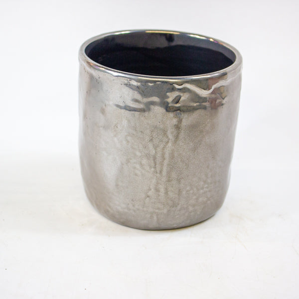 Iron Stone Silver Glazed Pot Ø13cm H13cm
