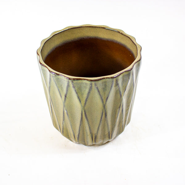 Maria Diamond Design Ceramic Planter Ø12cm H10cm
