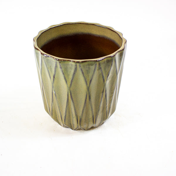 Maria Diamond Design Ceramic Planter Ø12cm H10cm