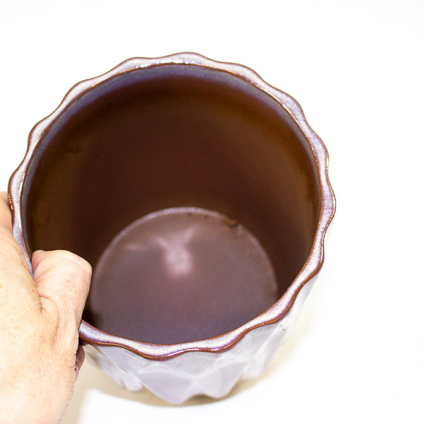 Maria Diamond Design Ceramic Planter Ø12cm H10cm