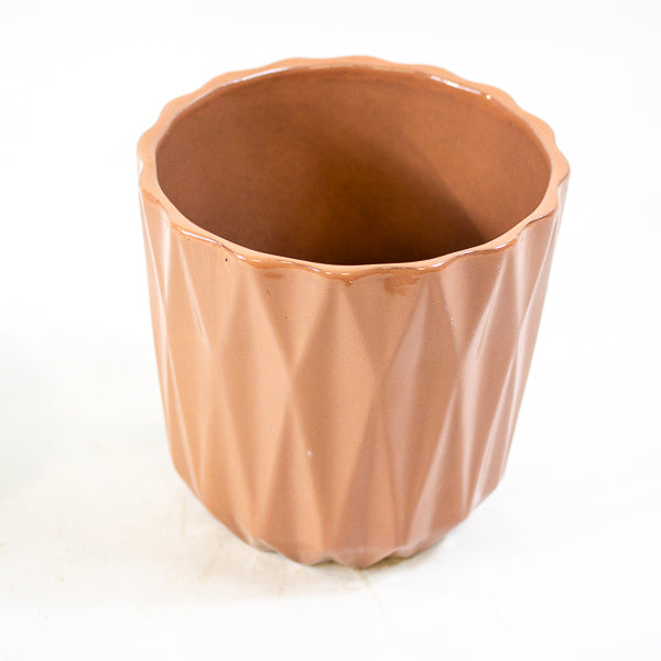 Maria Diamond Design Ceramic Planter Ø12cm H10cm