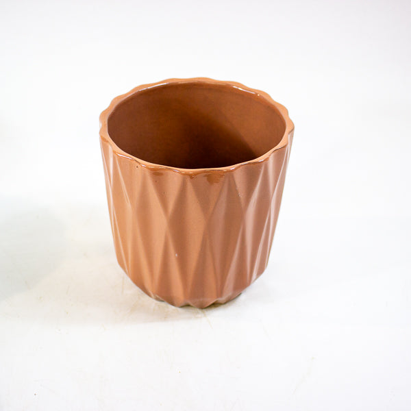 Maria Diamond Design Ceramic Planter Ø12cm H10cm
