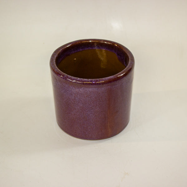 Javea purple glazed pot Ø13xH12cm