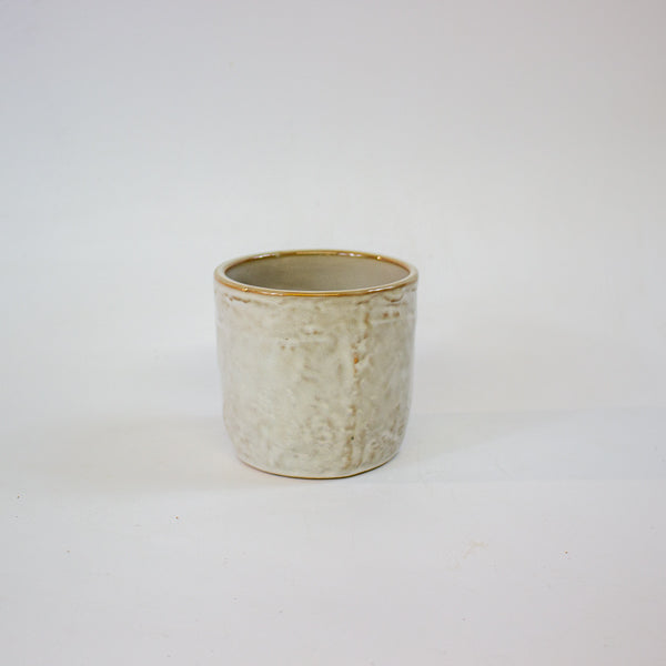 Iron Stone White Glazed Pot