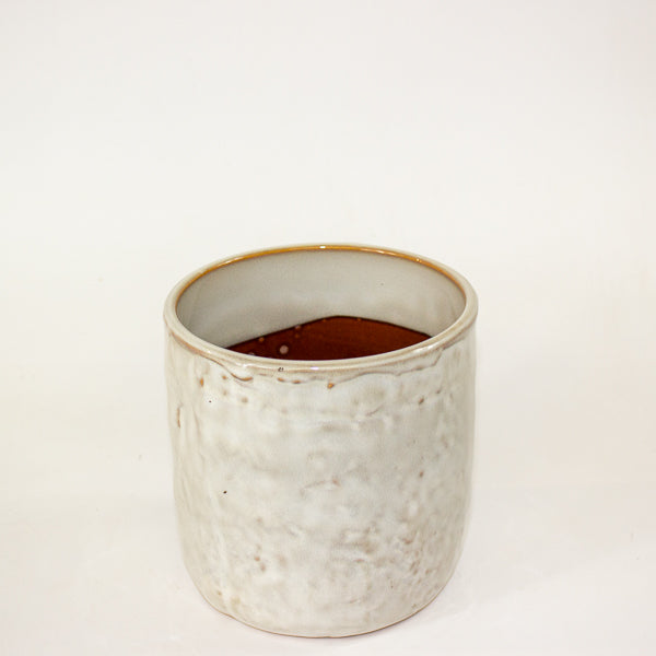Iron Stone White Glazed Pot