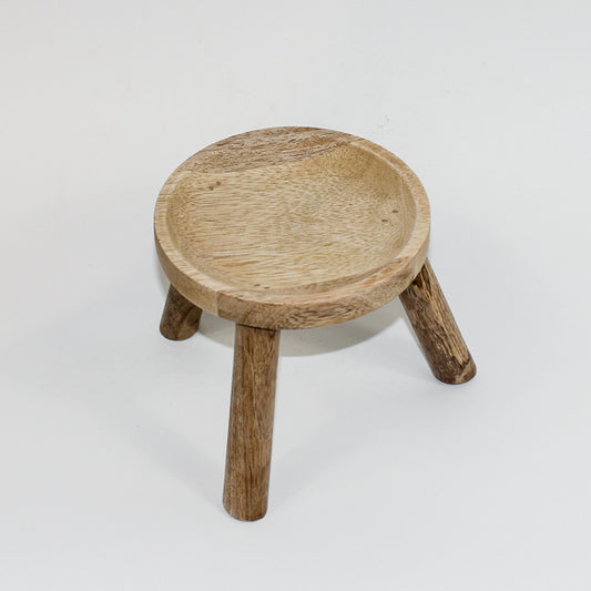 Decorative Wooden pot stand Ø12cm H22cm