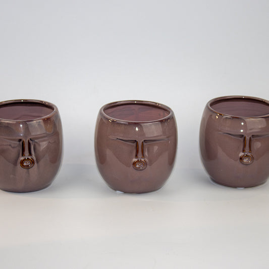 Purple Face Pot Ø11.5 x 9.5cm